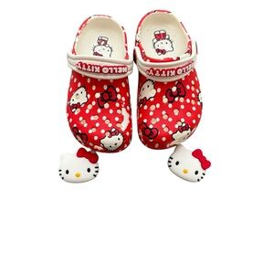 NWT Hello Kitty Kids Crocs (2nd) - Red size child 9